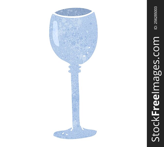 Retro Cartoon Wine Glass