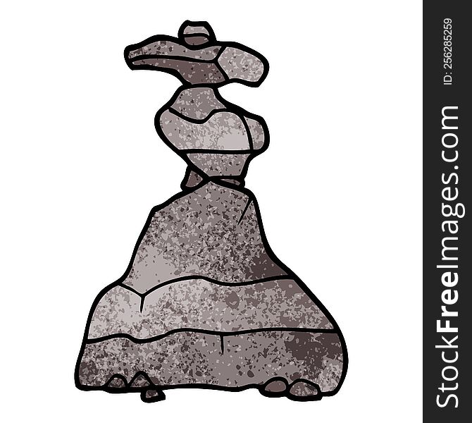 cartoon doodle boulders