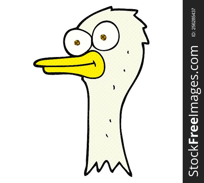cartoon ostrich head