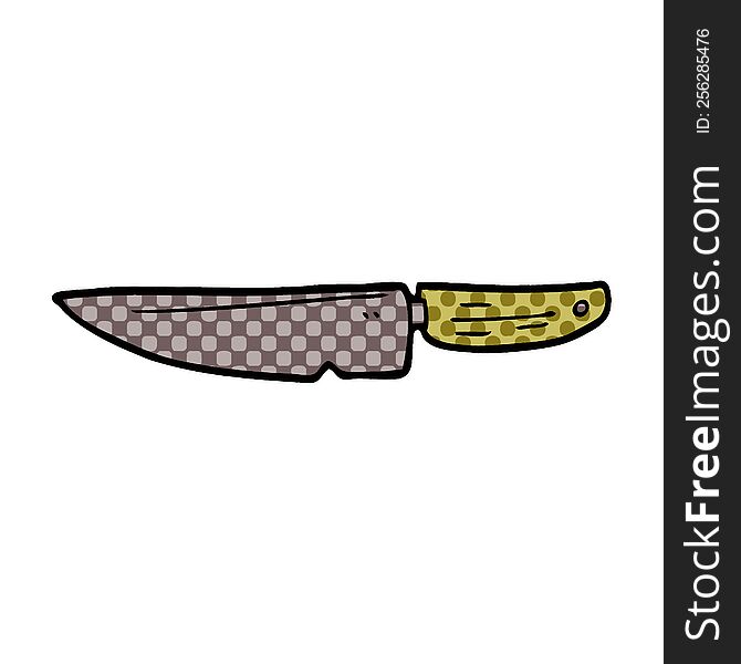 cartoon doodle kitchen knife