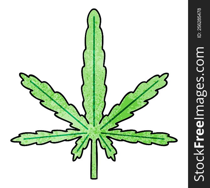 Quirky Hand Drawn Cartoon Marijuana