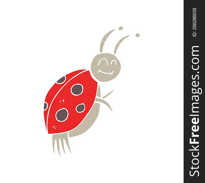 flat color illustration of ladybug. flat color illustration of ladybug