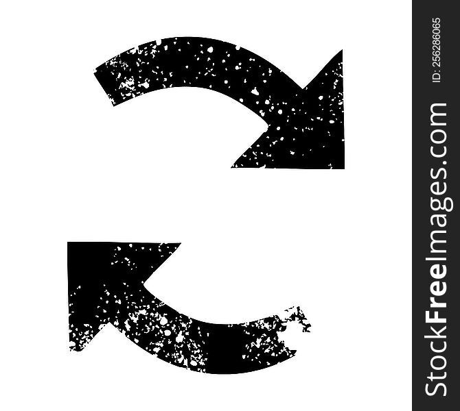 Distressed Symbol Recycling Arrows