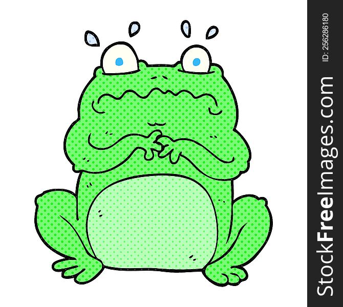 freehand drawn cartoon funny frog