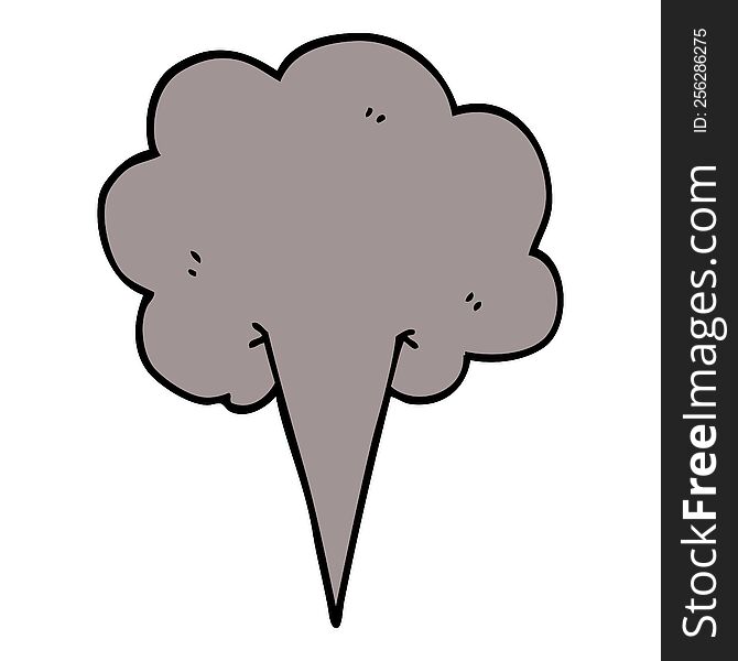 Cartoon Doodle Whooshing Cloud