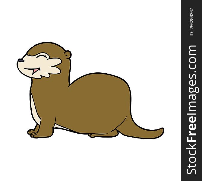laughing otter cartoon. laughing otter cartoon