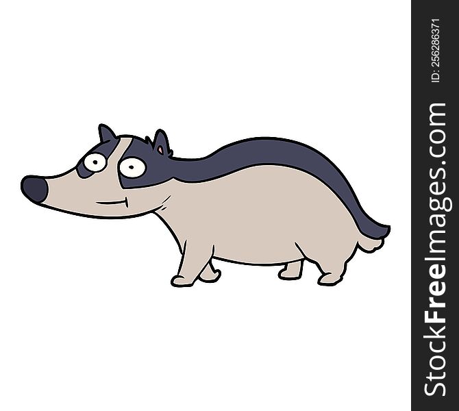 cartoon friendly badger. cartoon friendly badger
