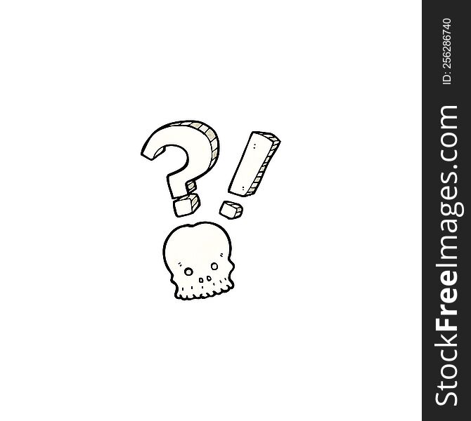 confused skull symbol