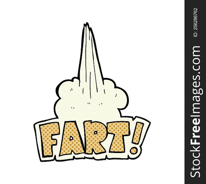freehand drawn cartoon fart symbol