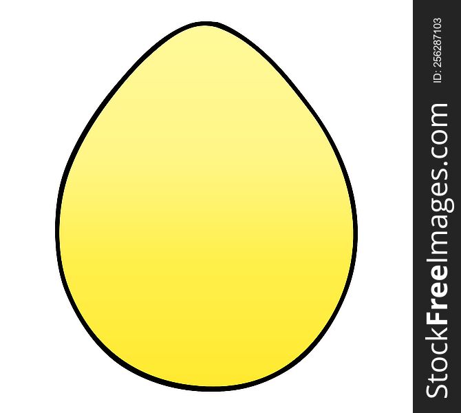 Quirky Gradient Shaded Cartoon Egg