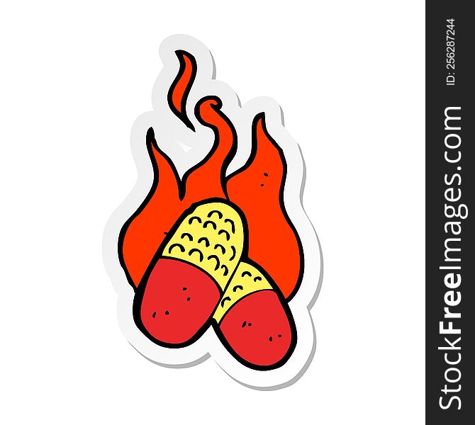 sticker of a fire symbol