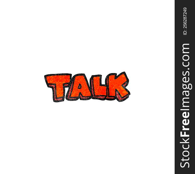 textured cartoon talk symbol