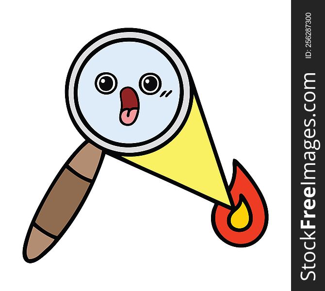 cute cartoon of a magnifying glass