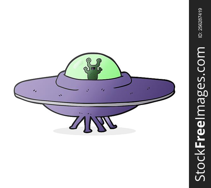 Cartoon Alien Spaceship