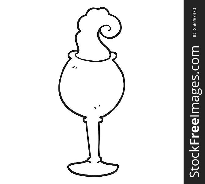 Black And White Cartoon Magic Goblet