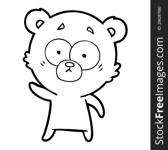 worried bear cartoon. worried bear cartoon