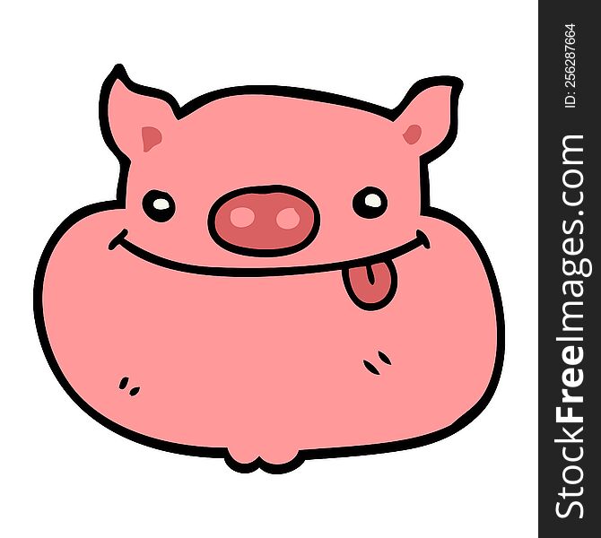 cartoon happy pig face