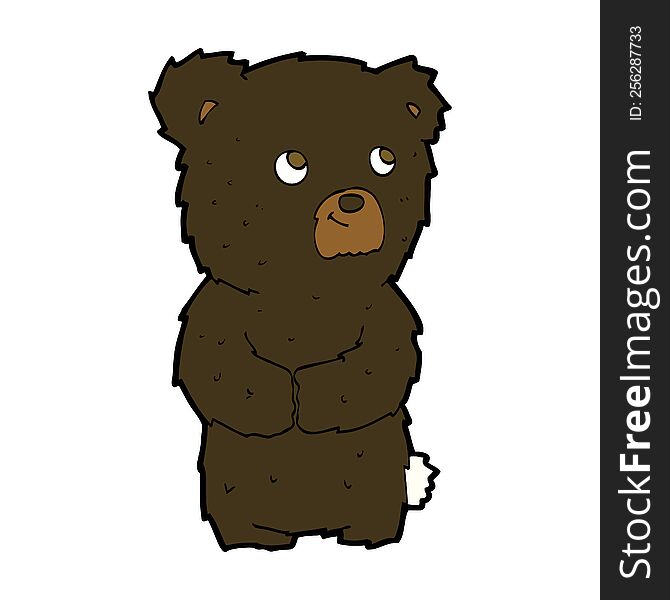 cartoon black bear cub