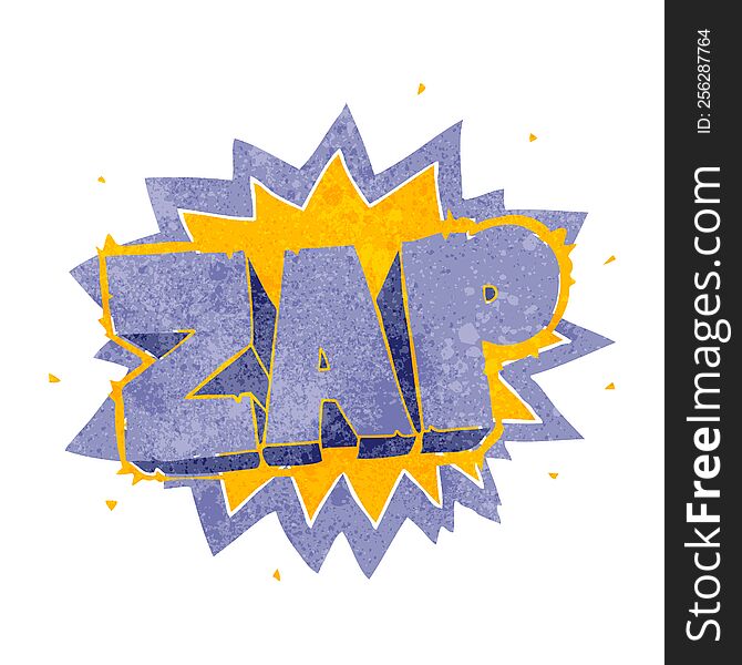 Retro Cartoon Zap Explosion Sign
