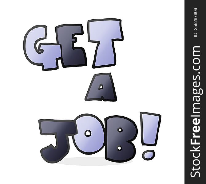 cartoon Get A Job symbol