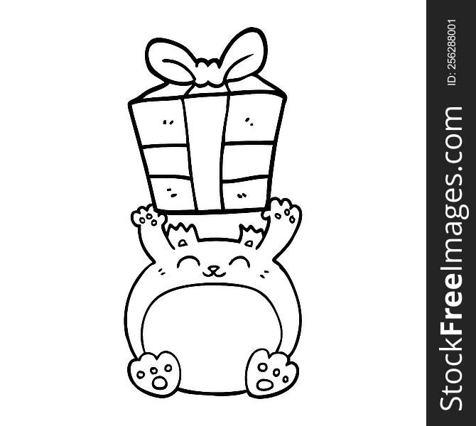 cute cartoon christmas bear