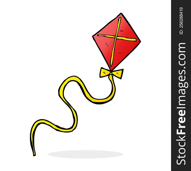 cartoon flying kite