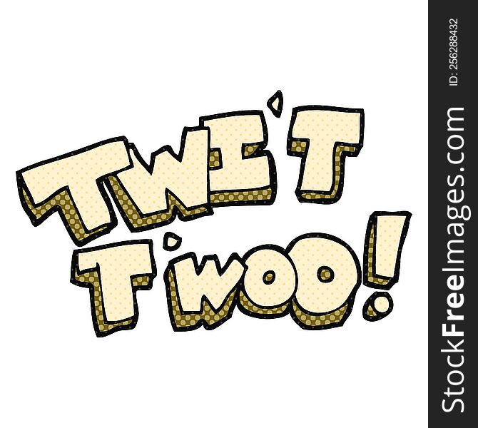 Cartoon Twit Two Owl Call Text
