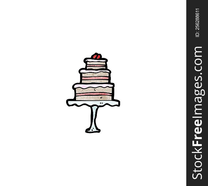 cartoon cake on cakestand