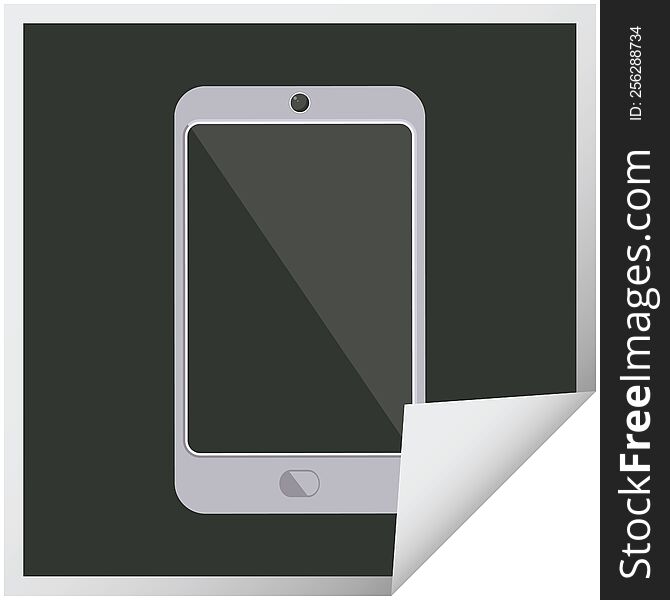 cell phone graphic square sticker