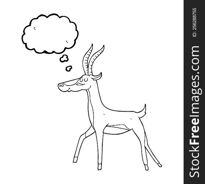 thought bubble cartoon gazelle