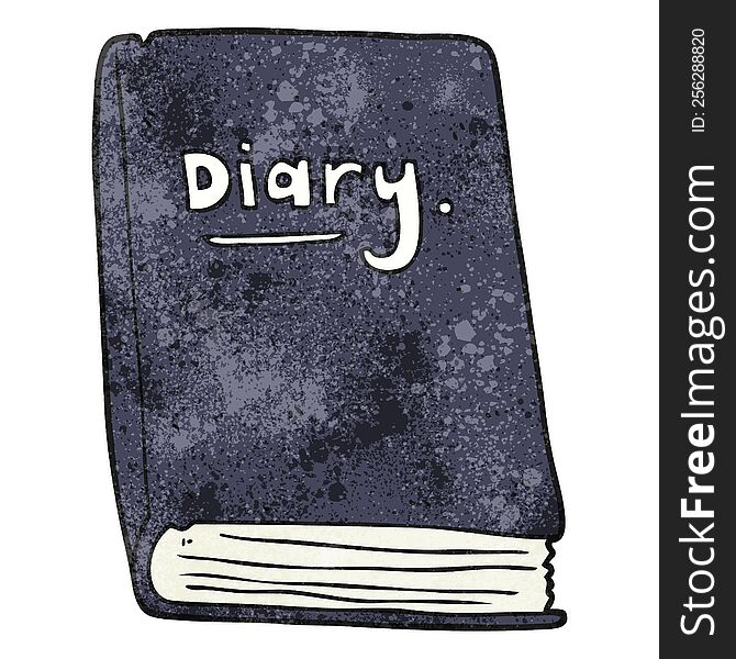 freehand textured cartoon diary