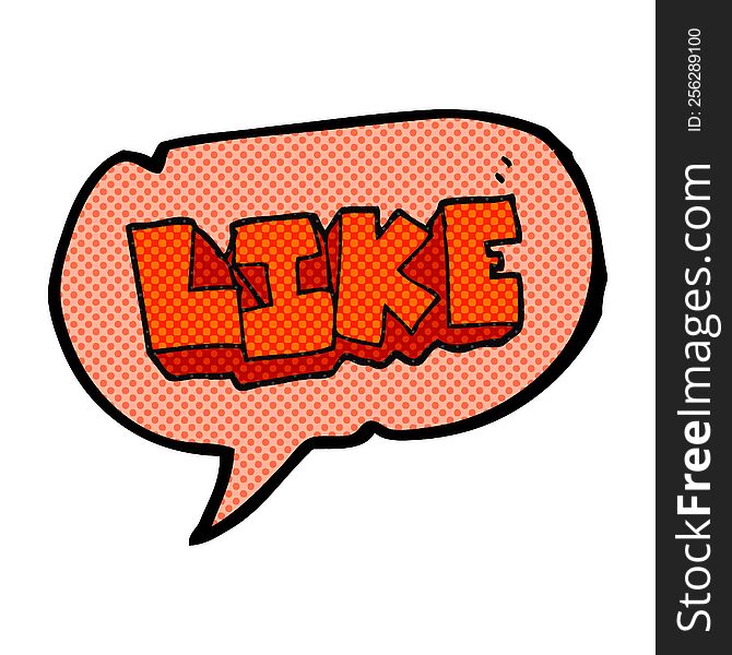 Comic Book Speech Bubble Cartoon Word Like