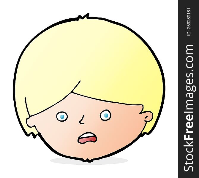 Cartoon Unhappy Boy