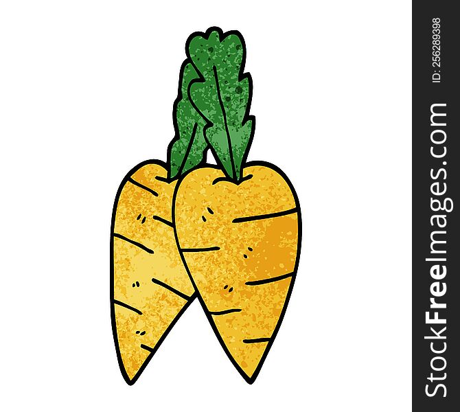 Cartoon Doodle Organic Carrots