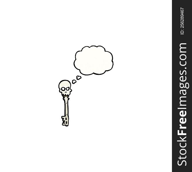 Spooky Skeleton Key Cartoon