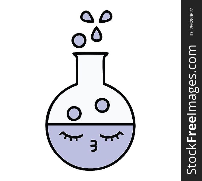 cute cartoon test tube