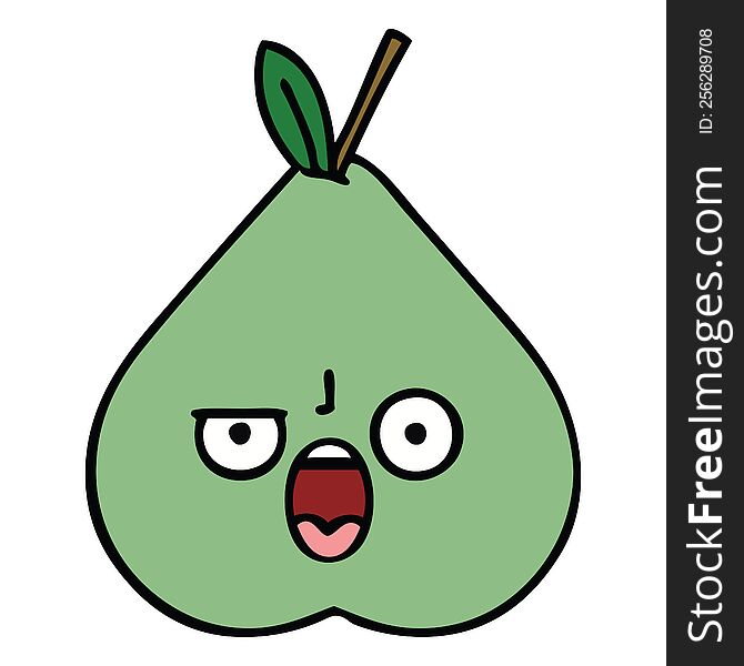 Cute Cartoon Green Pear