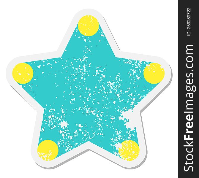 star decorative element grunge sticker