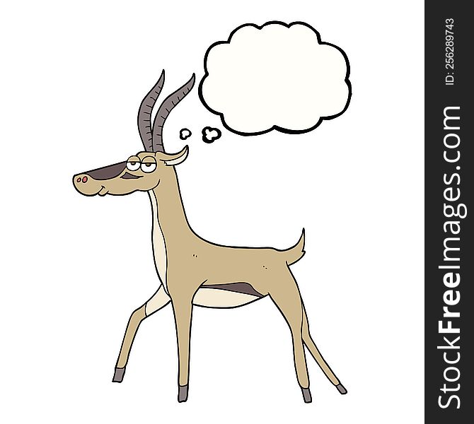 Thought Bubble Cartoon Gazelle