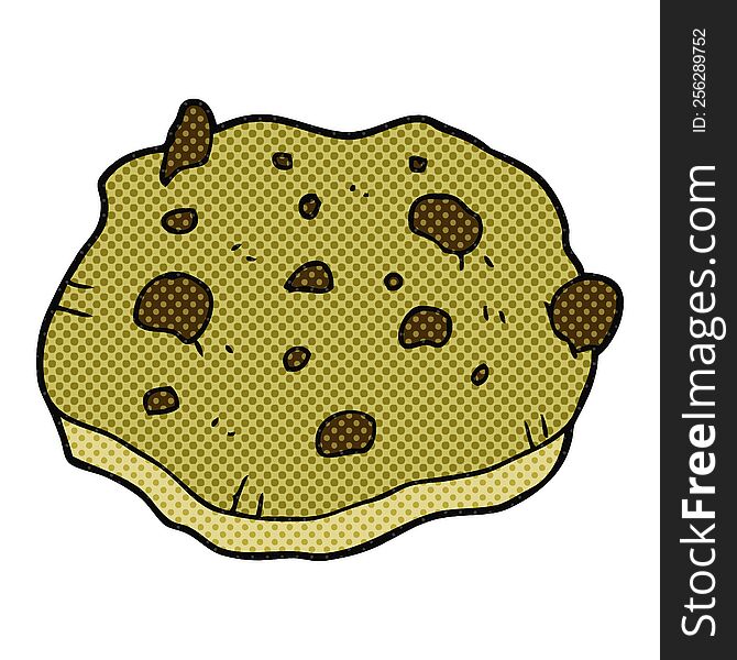 cartoon chocolate chip cookie