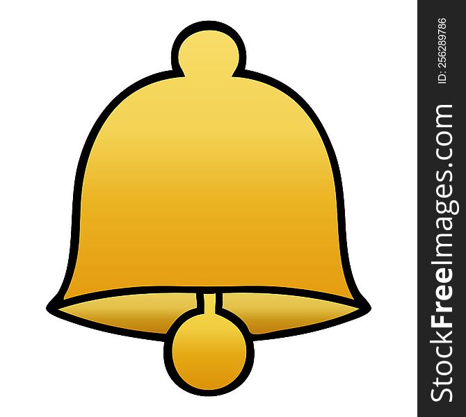 gradient shaded cartoon of a brass bell