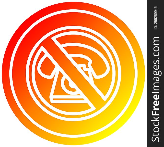 no hot calling circular in hot gradient spectrum