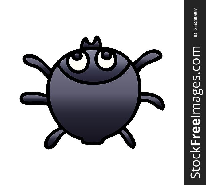 Quirky Gradient Shaded Cartoon Beetle