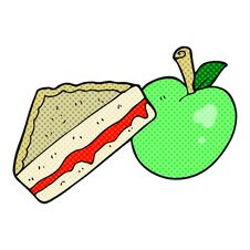 Cartoon Packed Lunch Royalty Free Stock Images