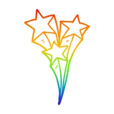 Rainbow Gradient Line Drawing Cartoon Shooting Stars Stock Image Rainbow Gradient Line Drawing Cartoon Shooting Stars Stock Image