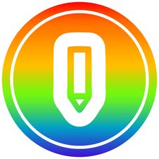 Simple Pencil Circular In Rainbow Spectrum Stock Photography
