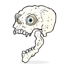 Cartoon Scary Skull Stock Photos