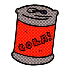 Cartoon Doodle Fizzy Drinks Can Royalty Free Stock Photos