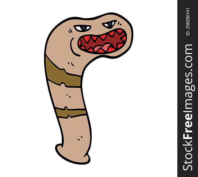 cartoon doodle monster leech