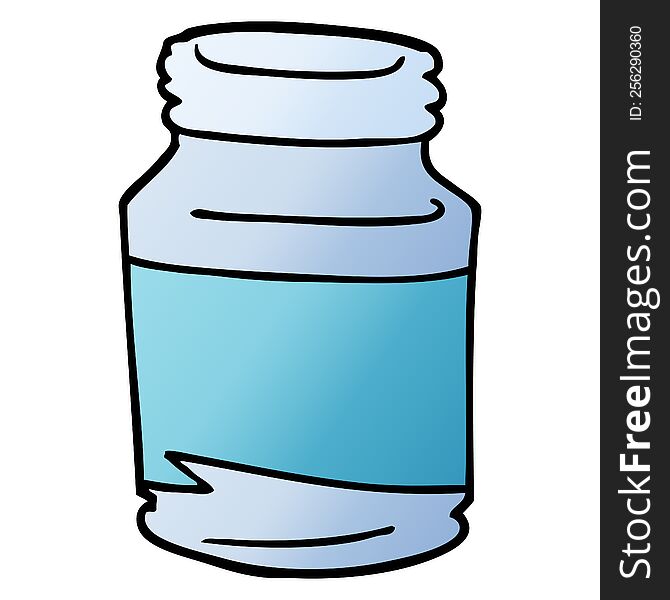 cartoon doodle glass jar